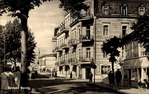 Ak Ostseebad Bansin Heringsdorf auf Usedom, Straßenpartie, HO Backwaren