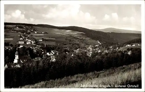 Foto Ak Schönheide im Erzgebirge Sachsen, Unterer Ortsteil