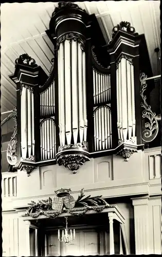 Ak 's Heer Hendrikskinderen Zeeland Niederlande, Orgel Ned. Herv. Kerk