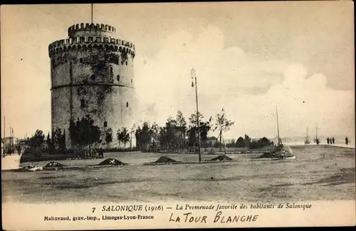 Ak Saloniki Thessaloniki Griechenland, La Promenade favorite des habitants