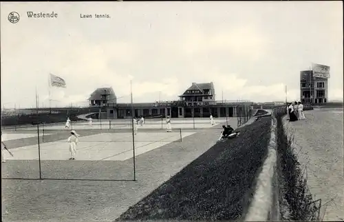 Ak Westende Westflandern, Lawn Tennis