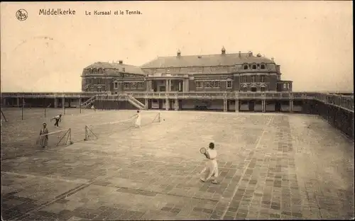 Ak Middelkerke Westflandern, Le Kursaal et le Tennis