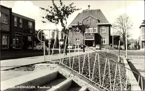 Ak Nieuwenhagen Limburg Niederlande, Raadhuis, Markt