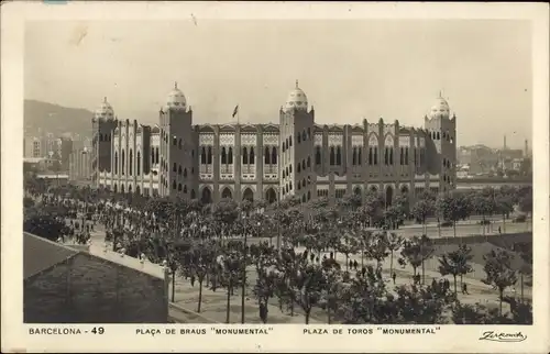 Ak Barcelona Katalonien Spanien, Plaza de Toros Monumental