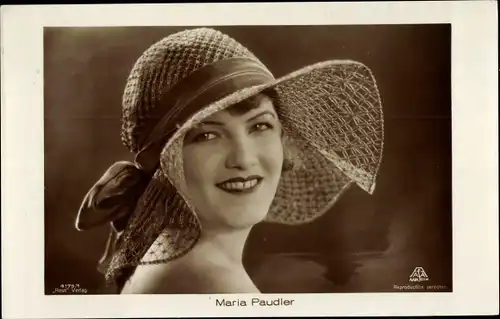 Ak Schauspielerin Maria Paudler, Portrait