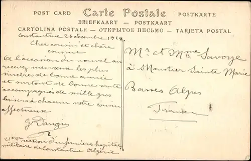 Ak Constantine Algerien, Statue de Lamoriciere