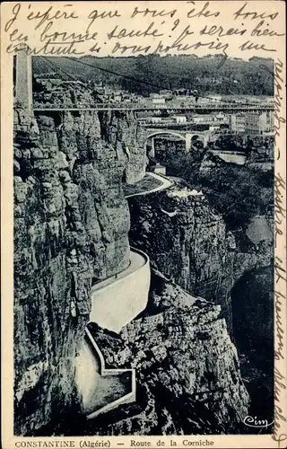 Ak Constantine Algerien, Route de la Corniche