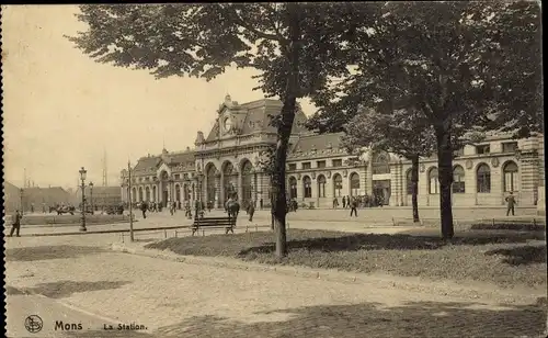 Ak Mons Wallonien Hennegau, La Station