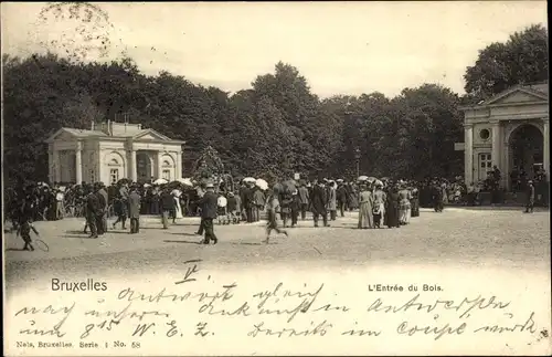 Ak Bruxelles Brüssel, L'Entrée du Bois