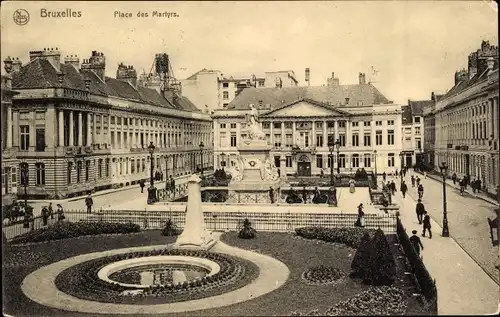 Ak Bruxelles Brüssel, Place des Martyrs