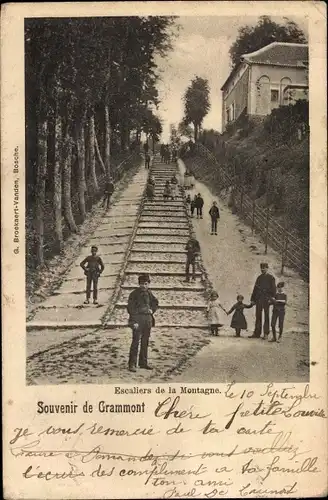 Ak Geraardsbergen Grammont Ostflandern, Escaliers de la Montagne
