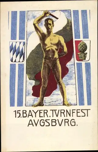 Ak Augsburg in Schwaben, 15. Bayerisches Turnfest 1922