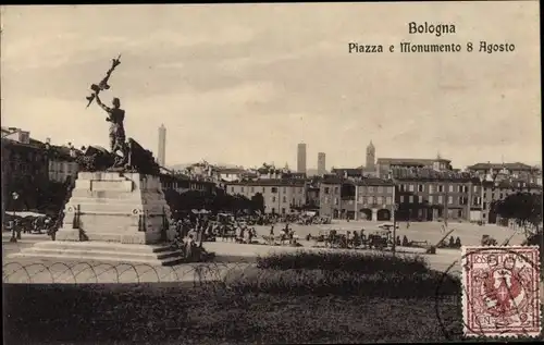 Ak Bologna Emilia Romagna, Piazza e Monumento 8 Agosto