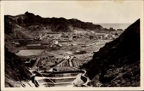 Foto Ak Aden Jemen, Panorama vom Ort
