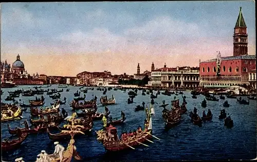 Ak Venezia Venedig Veneto, Bacino di San Marco in festa