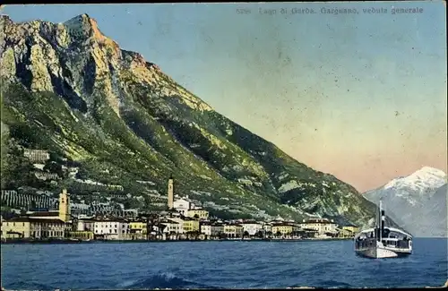 Ak Gargnano Lago di Garda Lombardia, Gesamtansicht