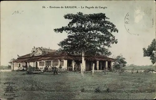 Ak Saigon Cochinchine Vietnam, La Pagode de Cangio