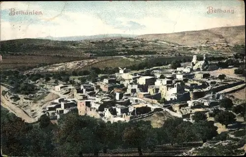 Ak Bethanien Palästina, Panorama vom Ort