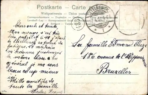 Ak Bethanien Palästina, Panorama vom Ort