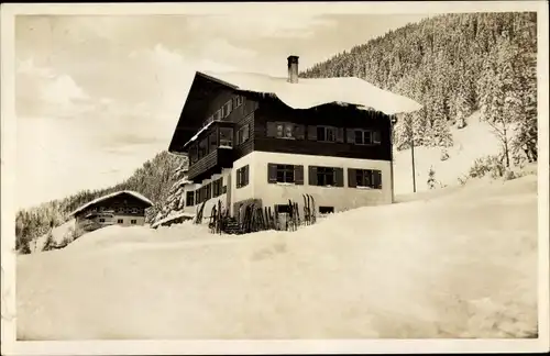 Ak Oberjoch Bad Hindelang im Oberallgäu, Skiheim der Jäger in Oberjoch