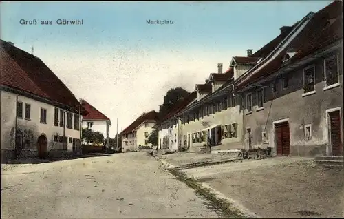 Ak Görwihl im Schwarzwald Baden, Marktplatz