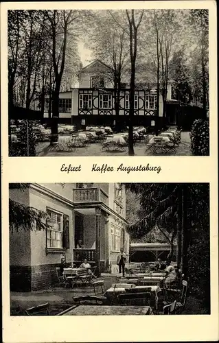 Ak Erfurt in Thüringen, Kaffee Augustaburg am Steigerwald