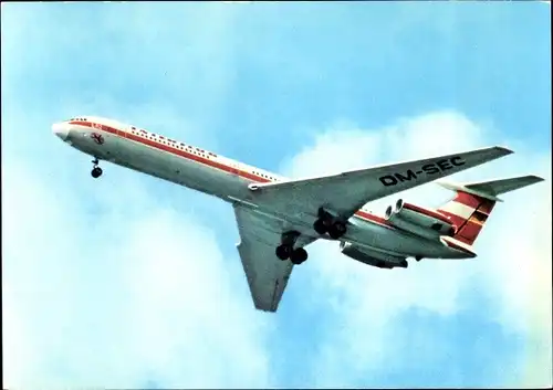 Ak Iljuschin IL-62, Interflug, Turbinenluftstrahlverkehrsflugzeug, Passagierflugzeug, DM SEC