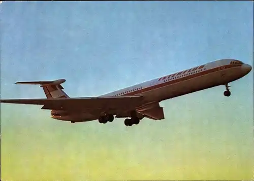 Ak Deutsches Passagierflugzeug, Iljuschin IL-62, Turbinenluftstrahlverkehrsflugzeug, Interflug