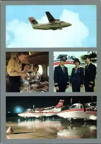 Ak Deutsches Passagierflugzeug, Interflug, Piloten, Stewardess