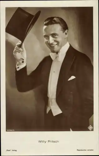 Ak Schauspieler Willy Fritsch, Ross Verlag 4744/3