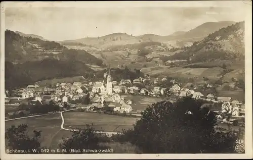 Ak Schönau im Schwarzwald, Gesamtansicht