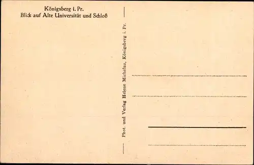 Ak Kaliningrad Königsberg Ostpreußen, Alte Universität und Schloss