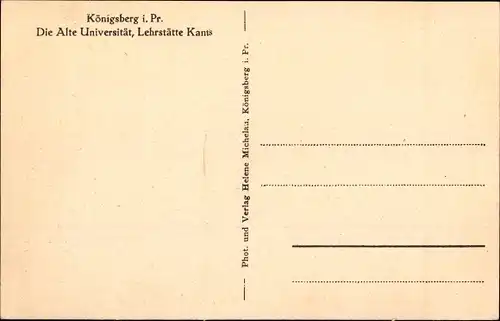 Ak Kaliningrad Königsberg Ostpreußen, Die alte Universität, Lehrstätte Kants