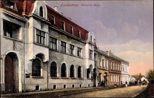 Ak Břeclav Lundenburg Südmähren, Deutsches Haus