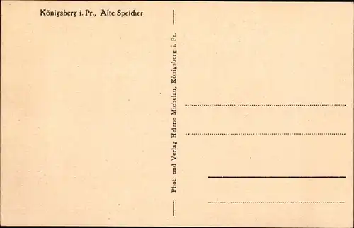 Ak Kaliningrad Königsberg Ostpreußen, Alte Speicher