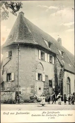 Ak Bouxwiller Buchsweiler Elsass Bas Rhin, Schlosskapelle, Grabstätte des Landgrafen Johann v. Werd