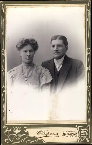 CdV Berdjansk Ukraine, Portrait von einem Mann und einer Frau