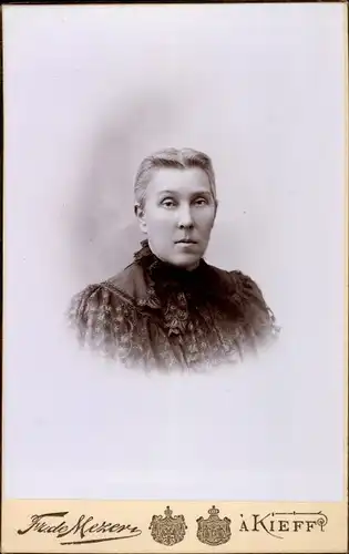 Kabinett Foto Kiew Ukraine,Portrait,Frau,Photographe de la Cour de sa Majeste la Reine des Hellenes