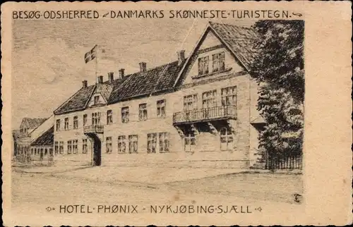 Künstler Ak Nyköping Schweden, Hotel Phonix