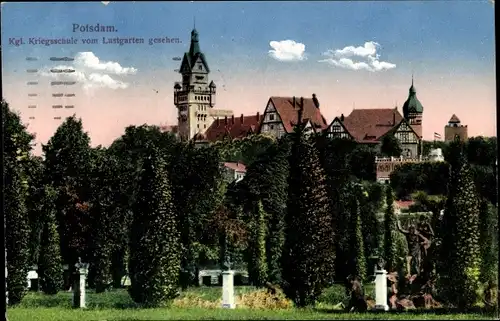 Ak Potsdam, Königliche Kriegsschule vom Lustgarten gesehen