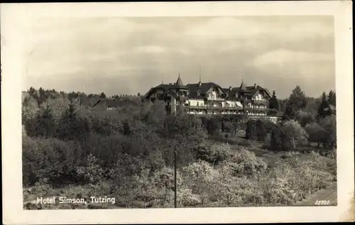 Ak Tutzing am Starnberger See Oberbayern, Hotel Simson