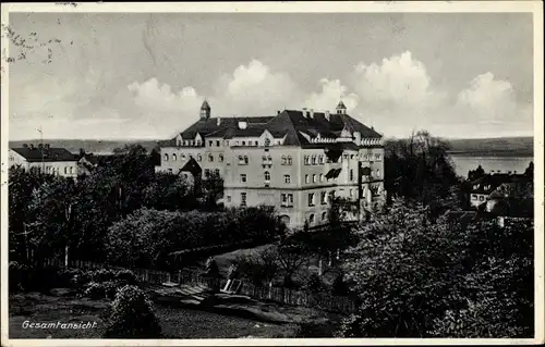 Ak Tutzing am Starnberger See Oberbayern, Lyzeum und Haushaltungs-Schule, Gesamtansicht