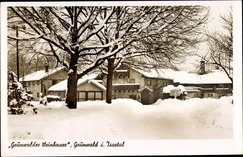 Ak Grünwald bei München, Grünwalder Weinbauer mit Bayernwinkel