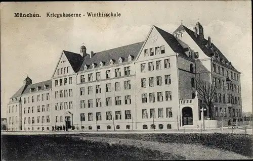 Ak München, Kriegskaserne, Winthirschule