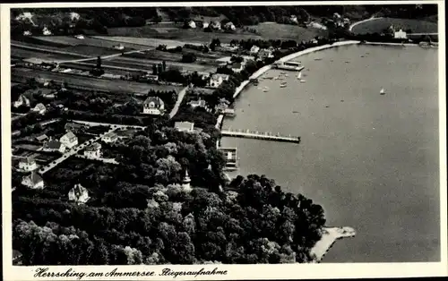 Ak Herrsching am Ammersee, Fliegeraufnahme