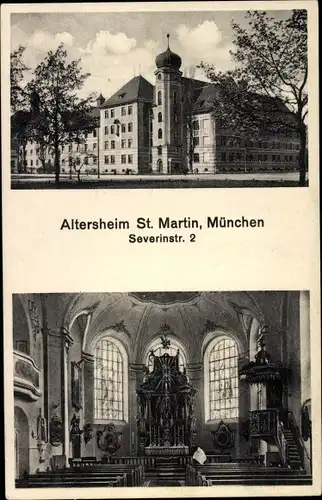 Ak München, Altersheim St. Martin, Severinstraße 2