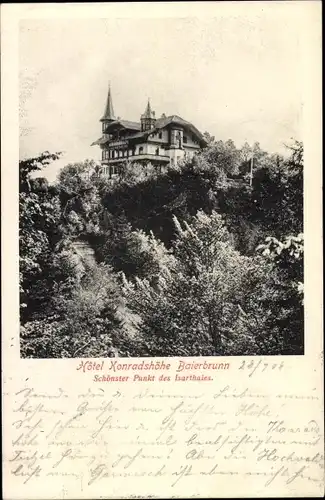 Ak Baierbrunn Oberbayern, Hotel Konradshöhe