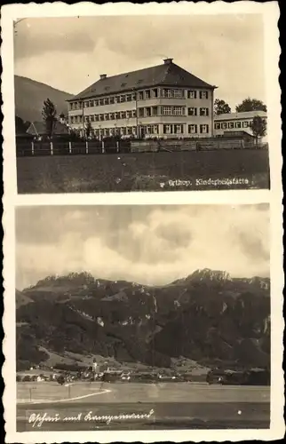 Ak Aschau im Chiemgau Oberbayern, Panorama vom Ort, Kinderheilstätte