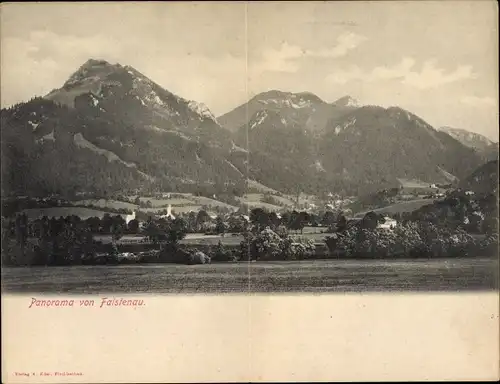 Klapp Ak Fischbachau in Oberbayern, Faistenau, Berglandschaft