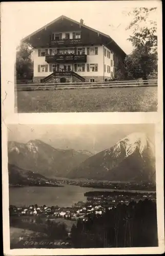 Foto Ak Bad Wiessee in Oberbayern, Panorama vom Ort, Gasthaus